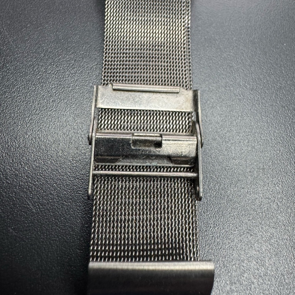 Skagen Mens Watch Black Dial Watch with Silver Mesh Band Grenen Denmark - Picture 6 of 7